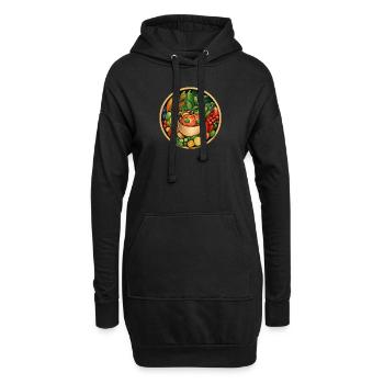 Bol d’essence verte - Sweat-shirt à capuche long Femme - noir - Devant