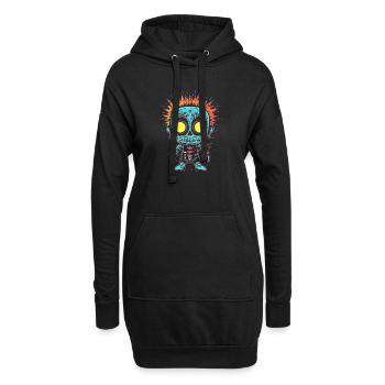 Votre révolution de la mode avec Voodoo Poppet - Sweat-shirt à capuche long Femme - noir - Devant