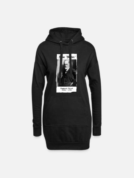 Sigmund Freud - "Deine Mutter." - Hoodie-Kleid - Schwarz