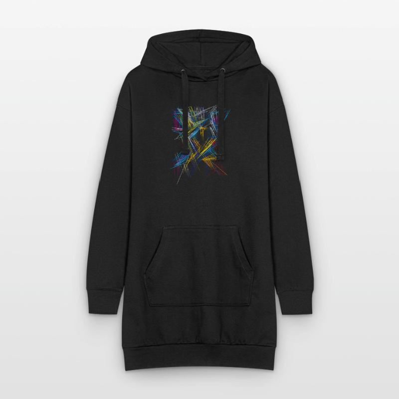 Futurism Abstract - 3D Pattern Hoodie Dress