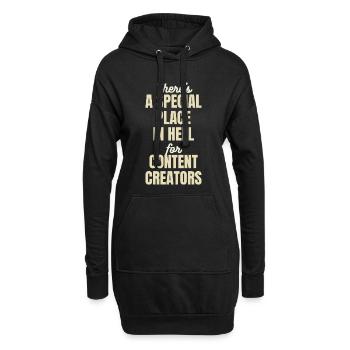 Special Place in Hell - Citation amusante du créateur -Lumière - Sweat-shirt à capuche long Femme - noir - Devant