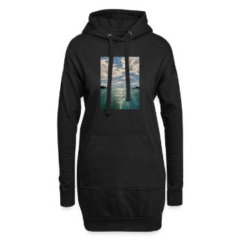 Soleil - Sweat-shirt à capuche long Femme - noir - Devant