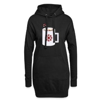 Snowflake Cocoa Mug Kunst - Hoodie-Kleid - Schwarz - Vorne