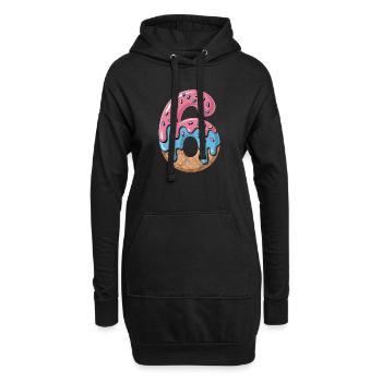 Anniversaire de la Glace Glace aux Gaufres Éclatées - Sweat-shirt à capuche long Femme - noir - Devant