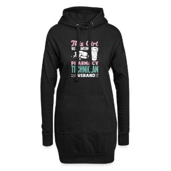 Pharmacien Technicien Pharmaceutique - Sweat-shirt à capuche long Femme - noir - Devant