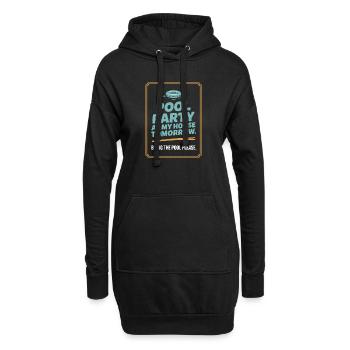 Poolparty Bring The Pool Sommer Pool Party Spruch - Hoodie-Kleid - Schwarz - Vorne