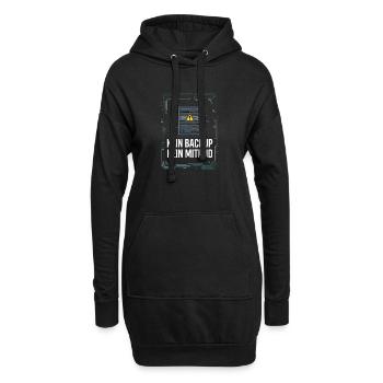 No Backup No Mercy - Kein Backup Kein Mitleid - Hoodie-Kleid - Schwarz - Vorne