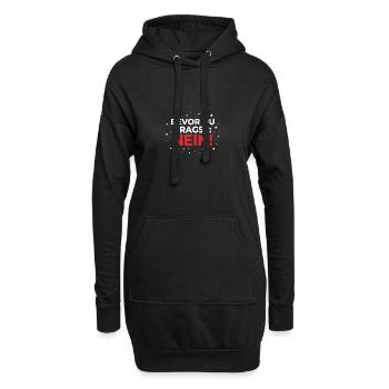 Bevor du fragst: Nein! - Hoodie-Kleid - Schwarz - Vorne