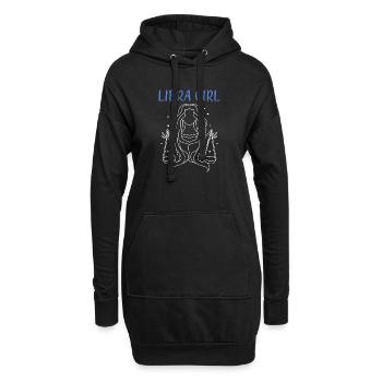 Signe du zodiaque Balance - Sweat-shirt à capuche long Femme - noir - Devant