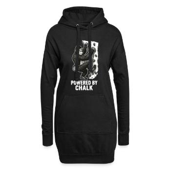 Bloc de gorille – Propulsé par la Déclaration à la craie - Sweat-shirt à capuche long Femme - noir - Devant