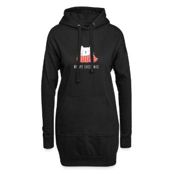 Katze Meowy Christmas | Kätzchen XMas Geschenk Süß - Hoodie-Kleid - Schwarz - Vorne