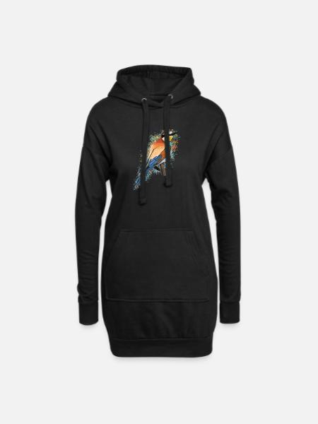 Oiseau oiseau Oiseau Oiseau Observateur - Sweat-shirt à capuche long Femme - noir