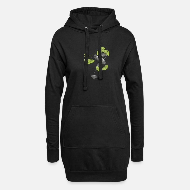 Gingko - Hoodie-Kleid - Schwarz