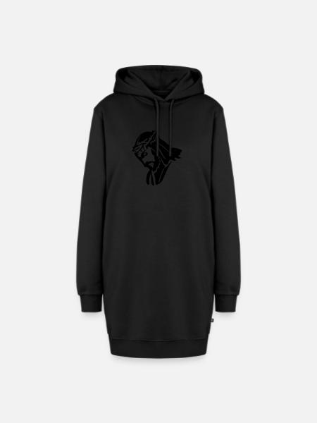 Jesus Christus - Hoodie-Kleid - Schwarz