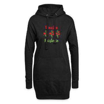 Tomaten Flüsterin - Hoodie-Kleid - Schwarz - Vorne
