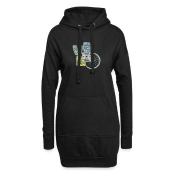 Vélo - Fahrrad - Vélo - Vélo - Amour - Sweat-shirt à capuche long Femme - noir - Devant