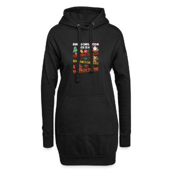 Drôle de blague sur l’inflation Cadeau de Noël - Sweat-shirt à capuche long Femme - noir - Devant