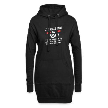 Sarcastique Je crois en toi Bigfoot - Sweat-shirt à capuche long Femme - noir - Devant