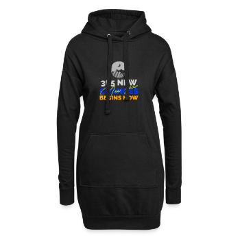 Happy New Year 2023 - Hoodie-Kleid - Schwarz - Vorne