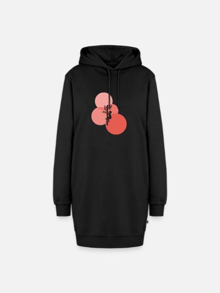 Ausruestung Baumklettern - Hoodie-Kleid - Schwarz