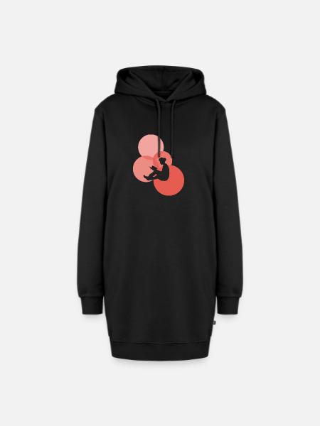 Literatur Lesen - Hoodie-Kleid - Schwarz