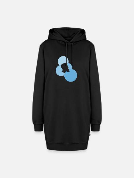 Schnurrbart Gesichtsbehaarung - Hoodie-Kleid - Schwarz