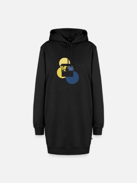 Imbiss lecker - Hoodie-Kleid - Schwarz