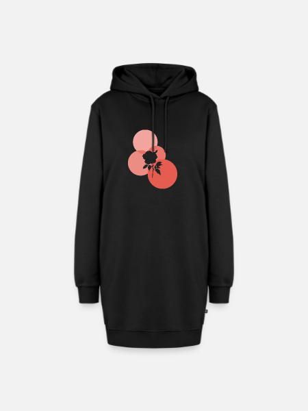 Floristik Florist - Hoodie-Kleid - Schwarz