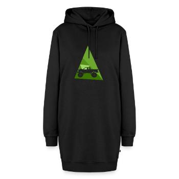 Reifen Gelaende Offroadfahrzeuge - Hoodie-Kleid - Schwarz - Vorne - AI Model Female 172 light (172cm)