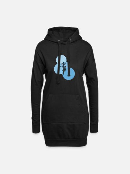 Kletterer Aufstieg Baumklettern - Hoodie-Kleid - Schwarz