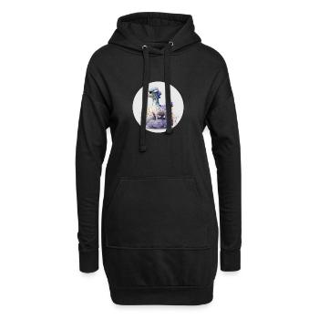 Animal giraffe fantasy and cute - Hoodie Dress - black - Front