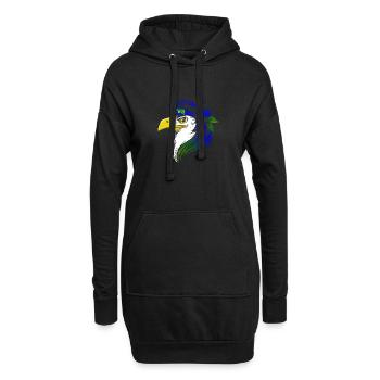 Weihnachtsinsel - Hoodie-Kleid - Schwarz - Vorne