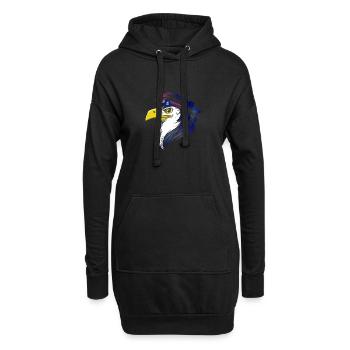 Falklandinseln - Hoodie-Kleid - Schwarz - Vorne