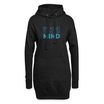 Soyez gentil avec votre - Sweat-shirt à capuche long Femme - noir - Devant