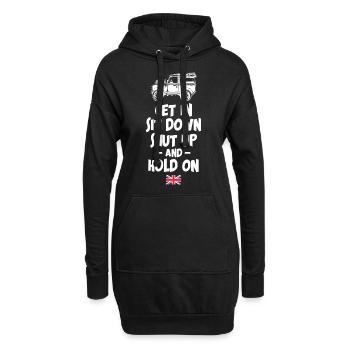 Hold On Landy Rover - Hoodie-Kleid - Schwarz - Vorne
