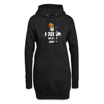 Mein Kostüm ist in der Wäsche - Hoodie-Kleid - Schwarz - Vorne