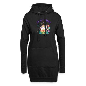 Frohe Ostern - Happy Easter - Hoodie-Kleid - Schwarz - Vorne