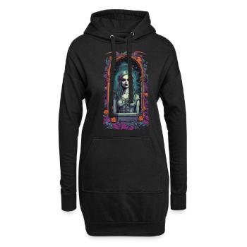 Mariée gothique esthétique occulte rétro Design - Sweat-shirt à capuche long Femme - noir - Devant