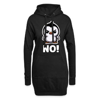 Lustiger Pinguin Niedlicher Pinguin Pinguin Geschenk - Hoodie-Kleid - Schwarz - Vorne