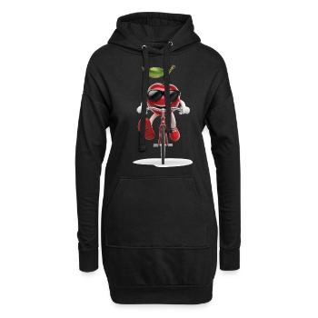 Cherry Radfahren auf dem Fahrrad Geschenk - Hoodie-Kleid - Schwarz - Vorne