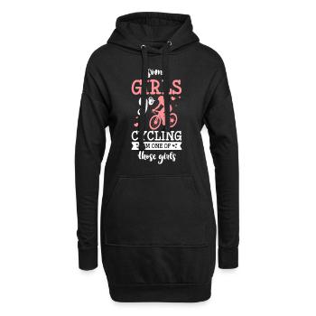 Fahrrad Fahrräder Rennradfahrer - Hoodie-Kleid - Schwarz - Vorne