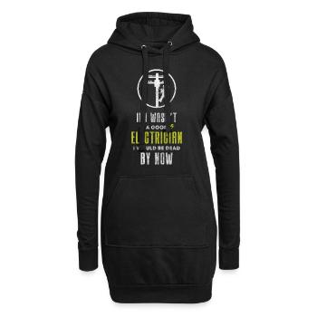Elektriker Männer Elektro Hochspannung - Hoodie-Kleid - Schwarz - Vorne