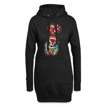 Ceshire Cat Coloré - Sweat-shirt à capuche long Femme - noir - Devant