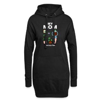 My mon - Mother Day - Hoodie-Kleid - Schwarz - Vorne