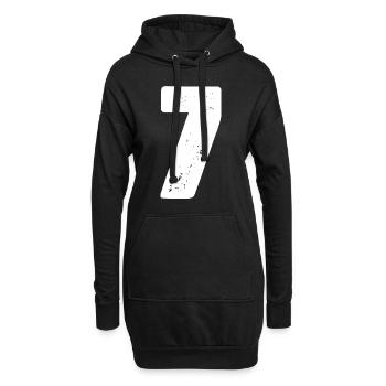 7 Maillot numéro - Sweat-shirt à capuche long Femme - noir - Devant