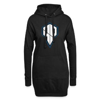 Pureness.one ESPORT LOGO - Hoodie-Kleid - Schwarz - Vorne