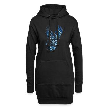 adler eagle bussard falke habicht hawk falcon14 - Sweat-shirt à capuche long Femme - noir - Devant