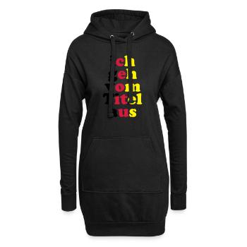 ich_geh_vom_titel_aus_3c - Hoodie-Kleid - Schwarz - Vorne