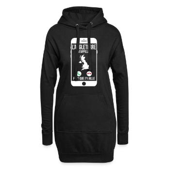 L'Angleterre m'appelle - Faut que j'y aille - Sweat-shirt à capuche long Femme - noir - Devant