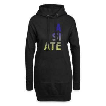A SI ATE. Merveilleux NOUVEAU design par Maximum Design !! - Sweat-shirt à capuche long Femme - noir - Devant
